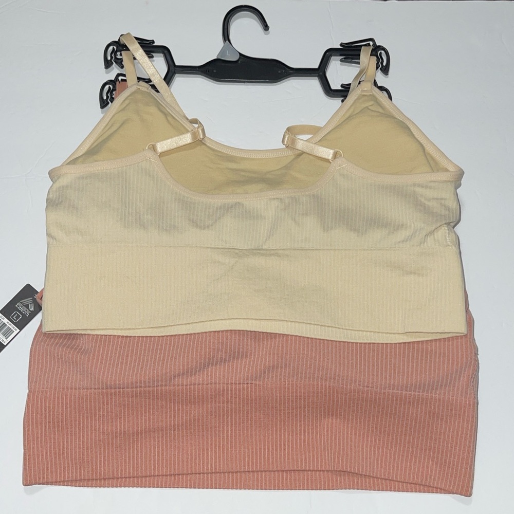 RBX 2 Pack Seamless Ribbed Sport Bra Wireless & Removable Pads Size Large. NWT - Picture 7 of 9